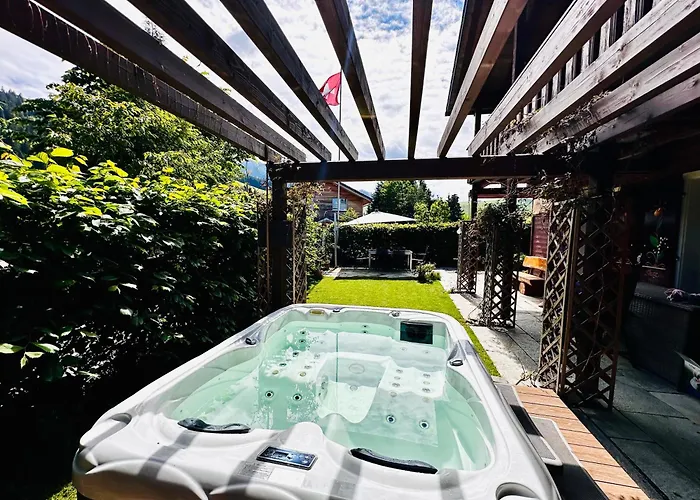 The Swiss Paradise 2 Apartment With Garden, Whirlpool, And Mountain Panorama